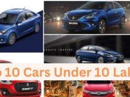 भारतीय बाजार मे 10 लाख रुपए मे मिलती है ये टॉप 10 जबर्दस्त कारें