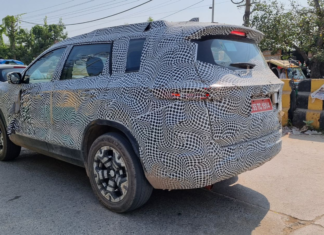 Tata Safari EV टेस्टिंग के दौरान फिर आई नज़र