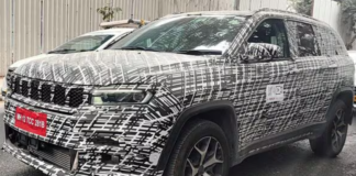 Jeep Meridian Facelift टेस्टिंग के दौरान फिर आई नजर