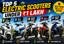 Top 5 Best Electric Scooters Under 1 Lakh in India 2026